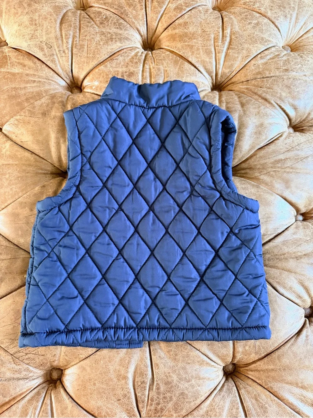Janie and Jack Boys Navy Quilted Puffer Vest 2T Snap Front Fall Jacket